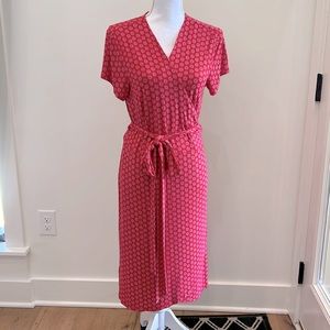 LOFT Red Wrap Sundress Size 14
